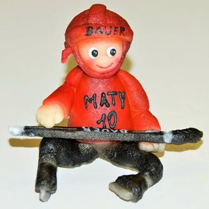 Figurka z marcipánu - hokejista